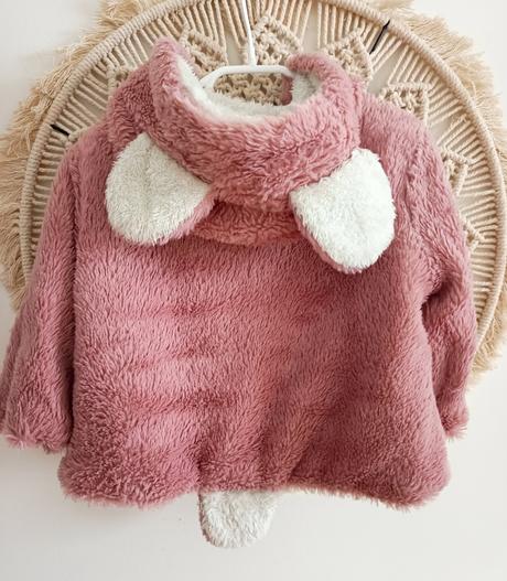 Teplá bundička s uškami a chvostikom, 92