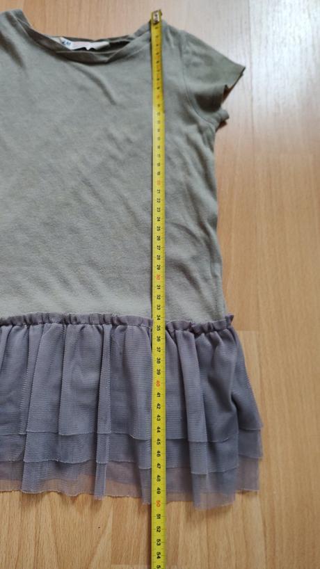 Tričko s fodrami, h&m,98