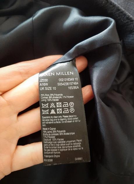 Vlneny kabat karen millen, 38