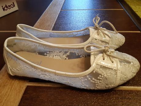 Biele balerínky - veľkosť 39, 39