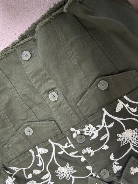 Reserved denim bunda s vysivkou, reserved,m