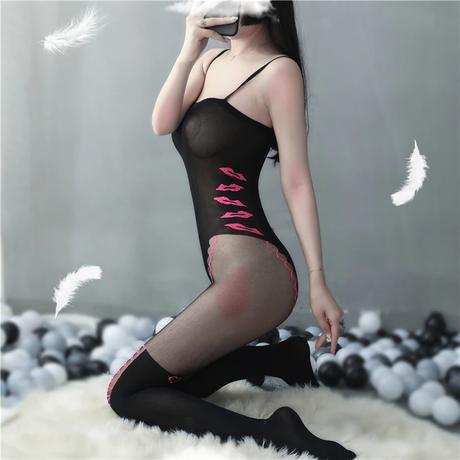 Silonkovy komplet black/pink, l / m / s / xl / xs