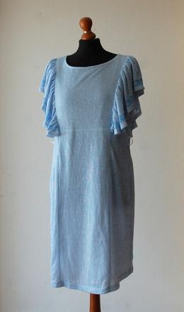 Pôvabné svetlomodré šaty 2heart s volánmi, l