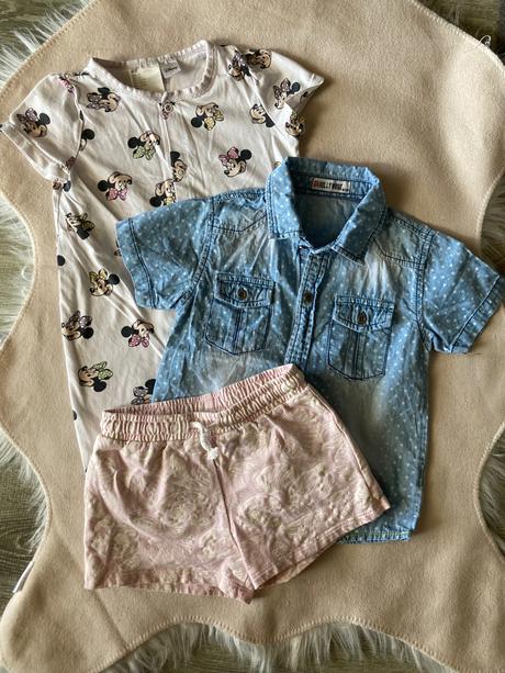 Opaľovačky, košeľa a kraťase 92, h&m,92