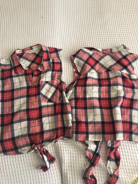 152 tenká blúzka bez rukávov pre dvojičky, 152