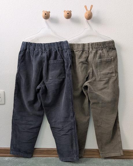 2x menčestrové nohavice h&m adorables veľ 122, h&m,122