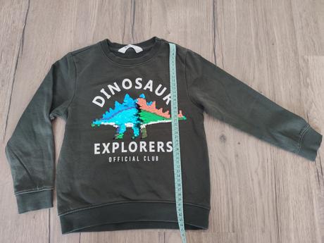 Mikina s flitrami, h&m,110