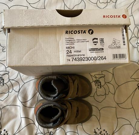 Kožené detské zimné topánky ricosta v. 24 +1, ricosta,24