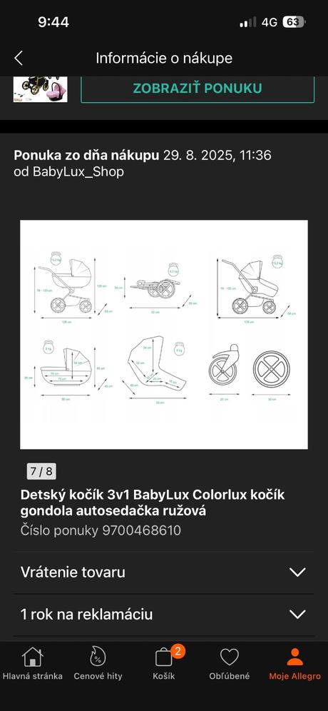 Krásny kočík 3v1, babylux