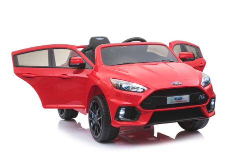 Elektrické autíčko ford focus rs, červené, 12v,