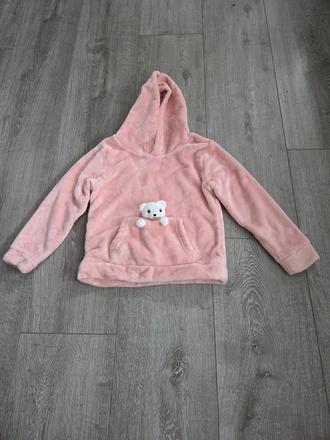 Teplá mikina s mackom, h&m,128