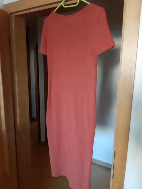 Damske oranzove uzke saty, zara,m