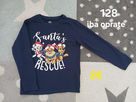 Vianocne tricko 128 labkova patrola, sinsay,128