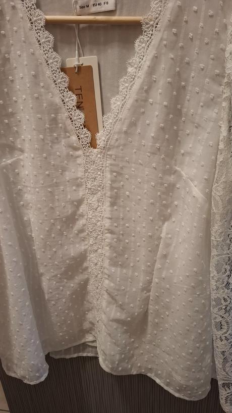 Biela blúzka s krajkou, m