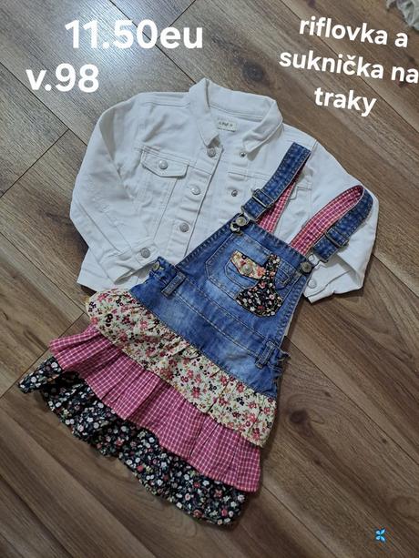 Riflová bunda a suknička, 98