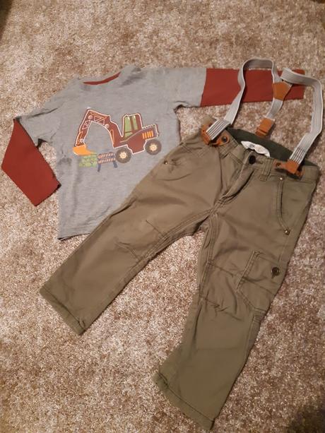Tričko a nohavice na traky, 92