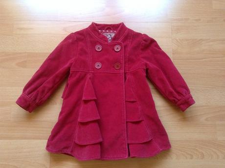 Jarný kabátik malinovej farby, 2-3r., next,98