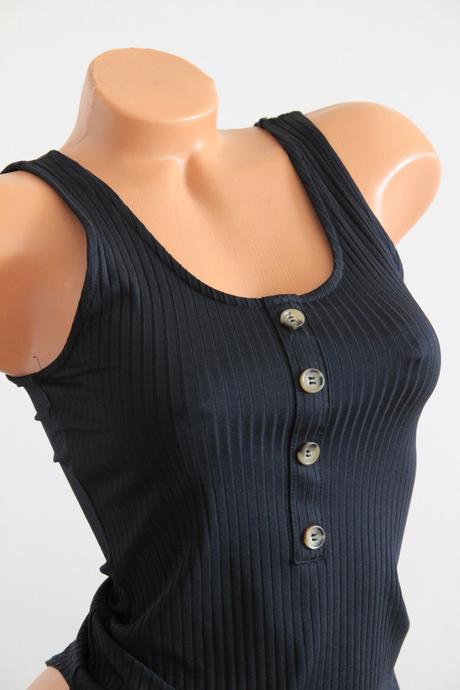 Čierny body top, h&m, s, h&m,s