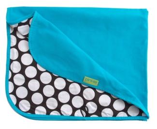 Pinkie bavlnená deka turquoise dots, 