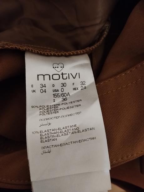 Motivi elegantné 7/8 nohavice v karamelovej farbe, xs