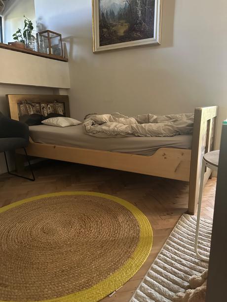 Krásna secesná posteľ 90x200cm, šírka (cm): 90,dĺžka (cm): 200