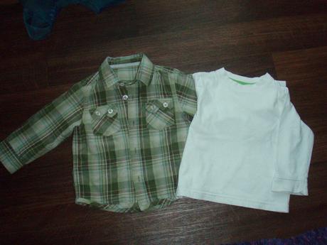Frajerská košela s tričkom, mothercare,86