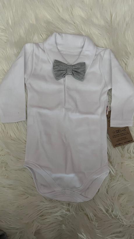 Sada pre chlapčekov baby elegán - šedý melír, 68