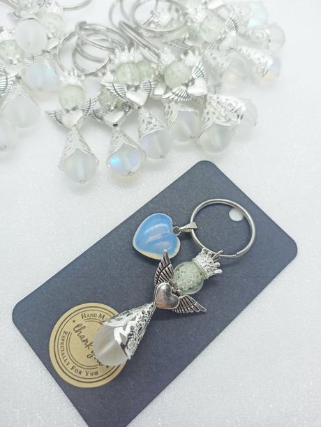 Kľúčenka anjel so srdcom, hlavička fluorescentna, 