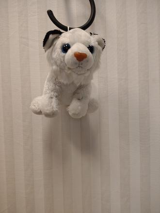 Plyšový biely tiger, dubi, 13 cm, 