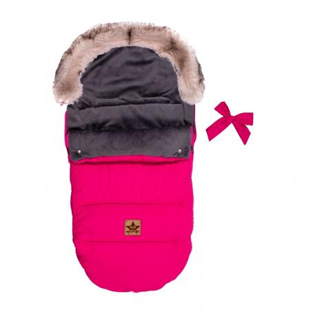 Detský fusak style s kožušinkou a mašličkou, 110 x,