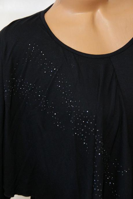 Čierny top s volánom, xxl, xxl