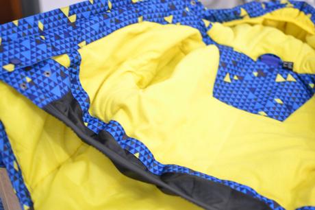 Detská zimná modrá bunda 110/116, 110