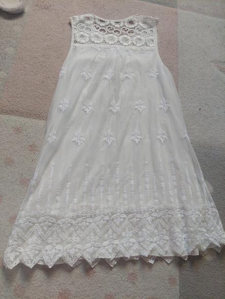 Biele šaty na prijimanie veľ.134/140, 134