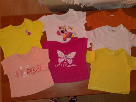 7 ks tričiek veľ. 74 a 80 cena spolu, 74