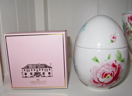 Green gate veľkonočné porcelánové vajíčko, 