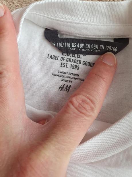 Tričko s krátkym rukávom č.110/116, h&m,110