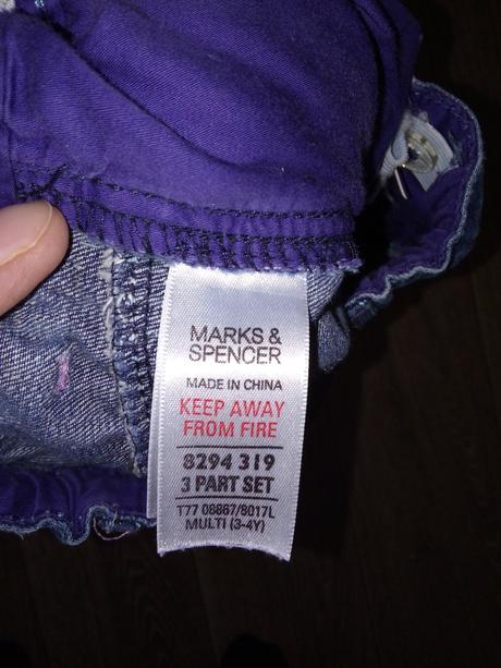 Modre rifle s kvetinkami 104 super stav, marks & spencer,104