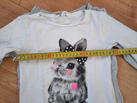 Tričká so zajačikom z flitrov h&m, veľ. 110/116, h&m,116