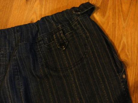 Tehotenské rifle modré elastické, xxxl