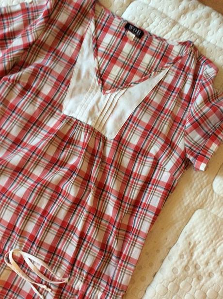 Letná káro blúzka v.42/44, 42