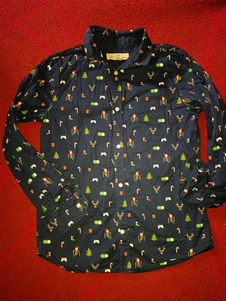 Vianočná košeľa, h&m,152