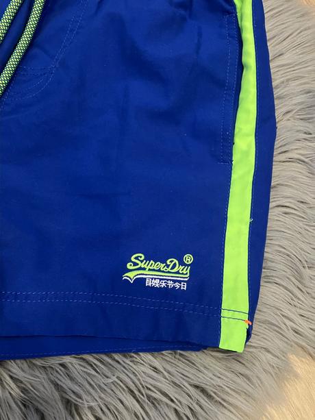 Pánske plavky superdry neónovo zeleno modré (s), superdry,s