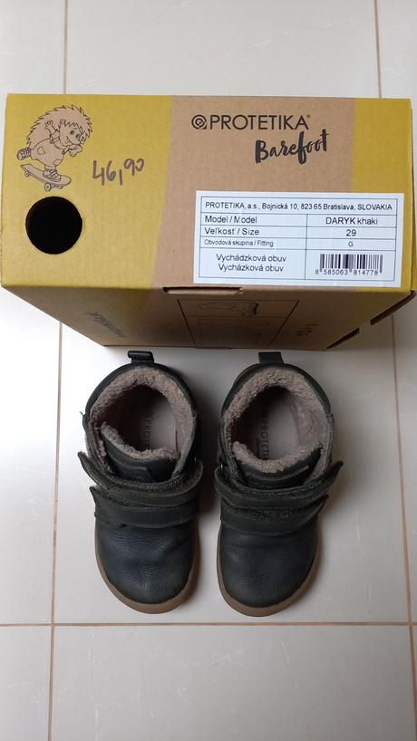 Protetika barefoot zimné daryk khaki 29, protetika,29