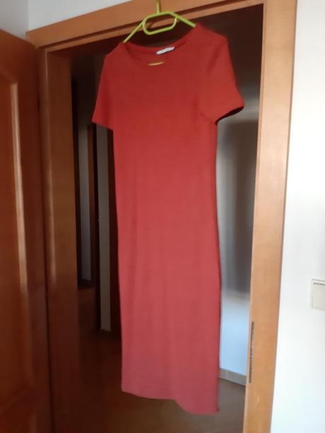 Damske oranzove uzke saty, zara,m