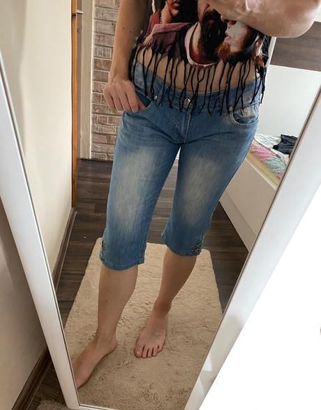 3/4 denim nohavice, 30