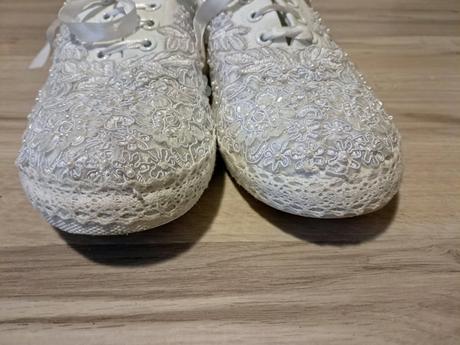 Svadobné čipkované tenisky 40, 40