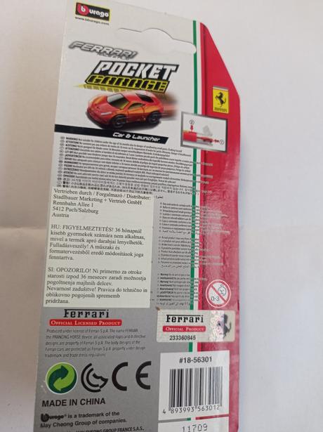 Vystrelovacie auticko ferrari, 