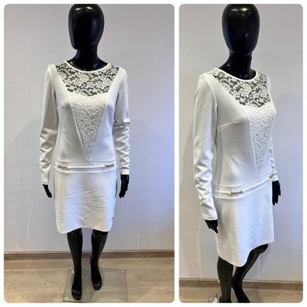 Dámske elegantné čipkované šaty rouge (l), l