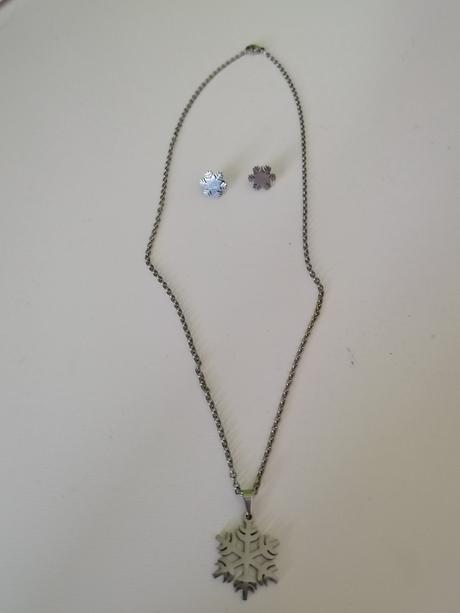 Dámsky set nahrdelník a náušnice vločky, 