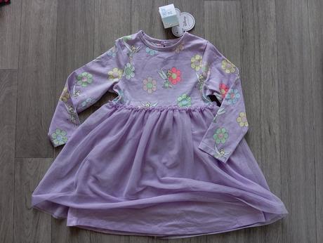 Bledofialové šaty cililing 98, primark,98